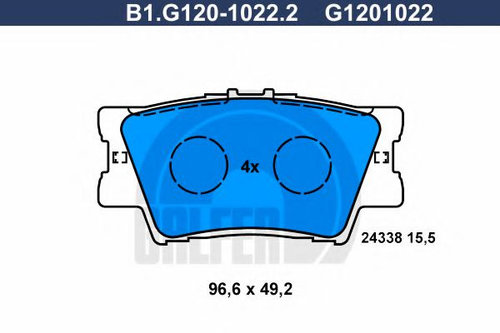 Set placute frana,frana disc TOYOTA RAV 4 III (ACA3, ACE, ALA3, GSA3, ZSA3) (2005 - 2016) GALFER B1....