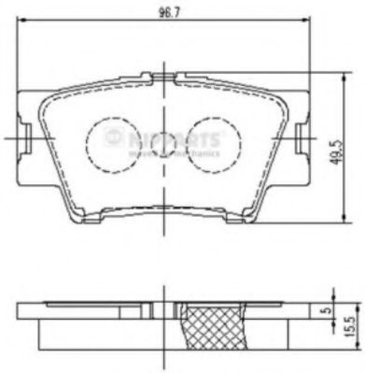 Set placute frana,frana disc TOYOTA RAV 4 IV (WWA4, AVA4, ZSA4, ALA4) (2012 - 2016) NIPPARTS J3612035 piesa NOUA