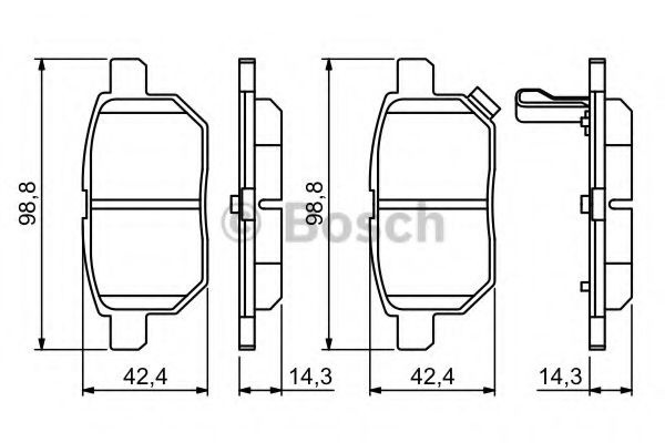 Set placute frana,frana disc TOYOTA URBAN CRUISER (NSP1, NLP1, ZSP1, NCP11) (2007 - 2016) BOSCH 0 986 494 255 piesa NOUA