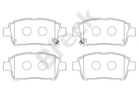 Set placute frana,frana disc TOYOTA YARIS (P1) (1999 - 2005) Break 23510 00 702 10 piesa NOUA