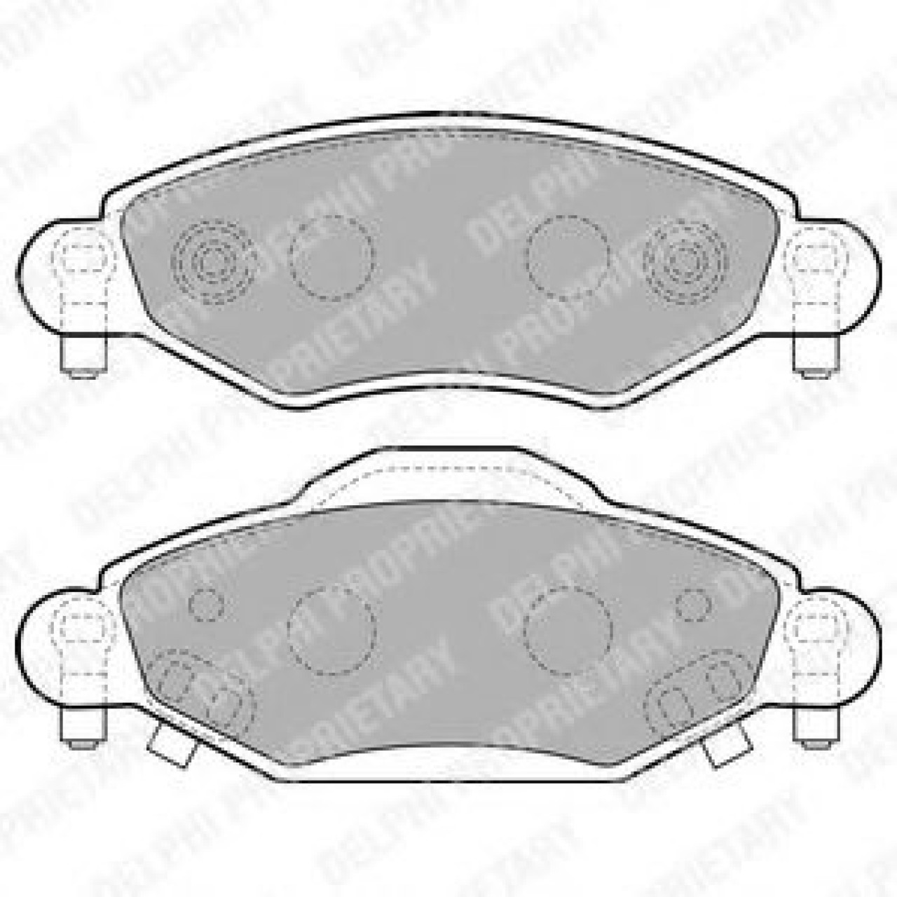 Set placute frana,frana disc TOYOTA YARIS (P1) (1999 - 2005) DELPHI LP1840 piesa NOUA
