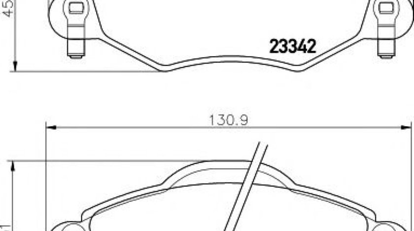 Set placute frana,frana disc TOYOTA YARIS (P1) (1999 - 2005) HELLA PAGID 8DB 355 010-791 piesa NOUA