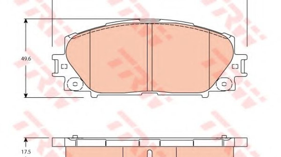 Set placute frana,frana disc TOYOTA YARIS (P13) (2010 - 2016) TRW GDB3459 piesa NOUA