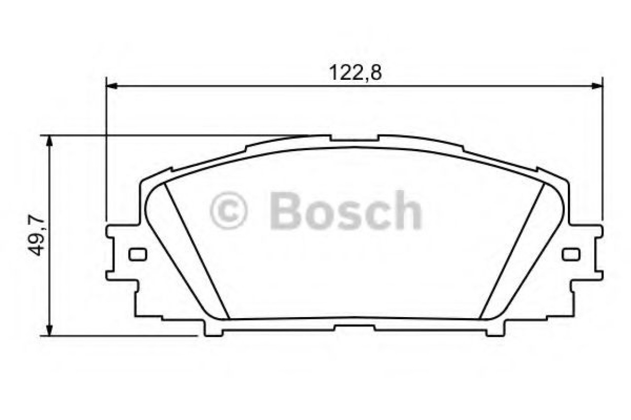 Set placute frana,frana disc TOYOTA YARIS (P13) (2010 - 2016) BOSCH 0 986 494 198 piesa NOUA