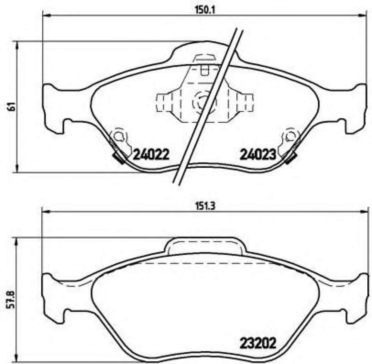 Set placute frana,frana disc TOYOTA YARIS (P13) (2010 - 2016) BREMBO P 83 085 piesa NOUA