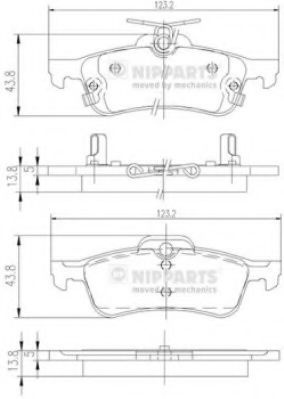 Set placute frana,frana disc TOYOTA YARIS (P9) (2005 - 2013) NIPPARTS N3612036 piesa NOUA