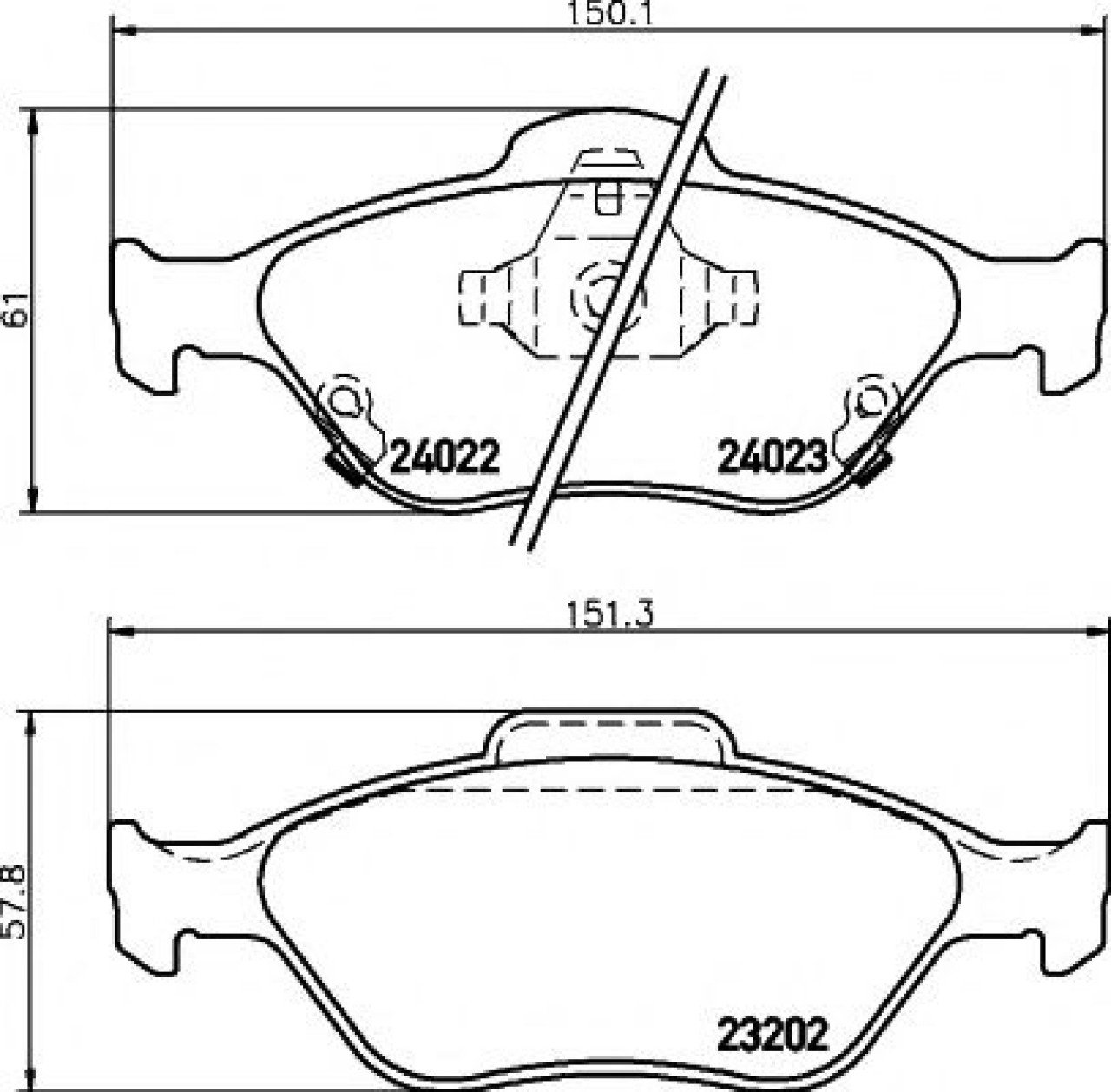 Set placute frana,frana disc TOYOTA YARIS (P9) (2005 - 2013) TEXTAR 2402201 piesa NOUA