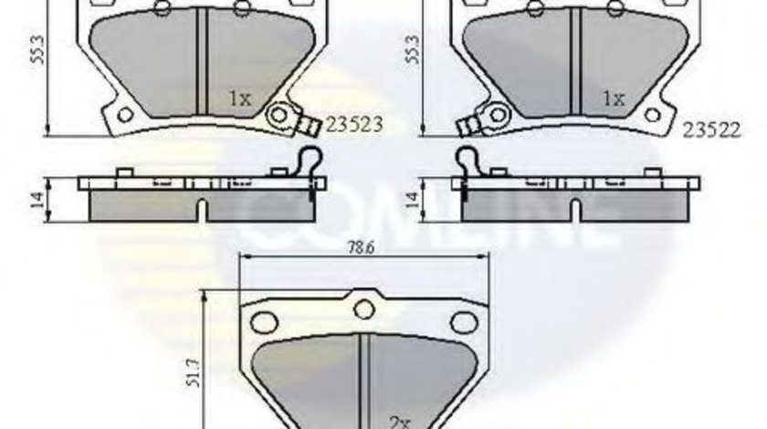 Set placute frana,frana disc TOYOTA YARIS VERSO (NLP2, NCP2) (1999 - 2005) COMLINE CBP3841 piesa NOUA