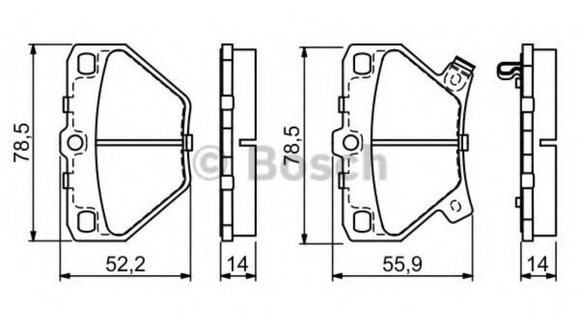 Set placute frana,frana disc TOYOTA YARIS VERSO (NLP2, NCP2) (1999 - 2005) BOSCH 0 986 424 630 piesa NOUA