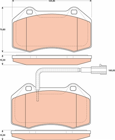 Set Placute Frana,frana Disc Trw Abarth GDB1812