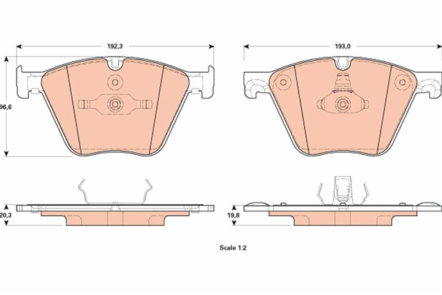 Set Placute Frana,frana Disc Trw Bmw GDB1915