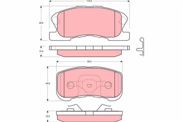 Set Placute Frana,frana Disc Trw Daihatsu GDB3220