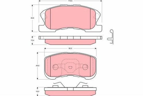 Set Placute Frana,frana Disc Trw Daihatsu GDB3220