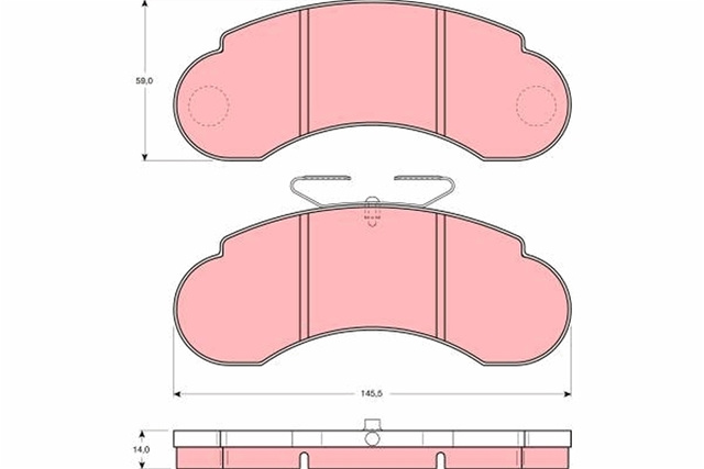 Set Placute Frana,frana Disc Trw Mercedes-Benz GDB1114