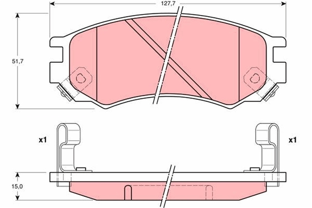 Set Placute Frana,frana Disc Trw Nissan GDB1175