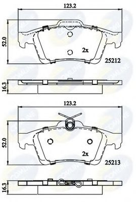 Set placute frana,frana disc VOLVO C30 (2006 - 2012) COMLINE CBP01629 piesa NOUA