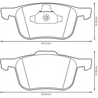 Set placute frana,frana disc VOLVO C30 (2006 - 2012) JURID 573209JC piesa NOUA