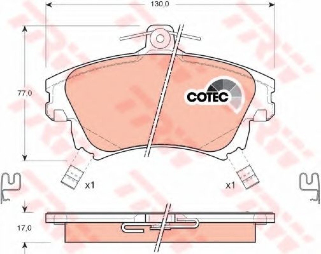 Set placute frana,frana disc VOLVO S40 I (VS) (1995 - 2004) TRW GDB1313 piesa NOUA