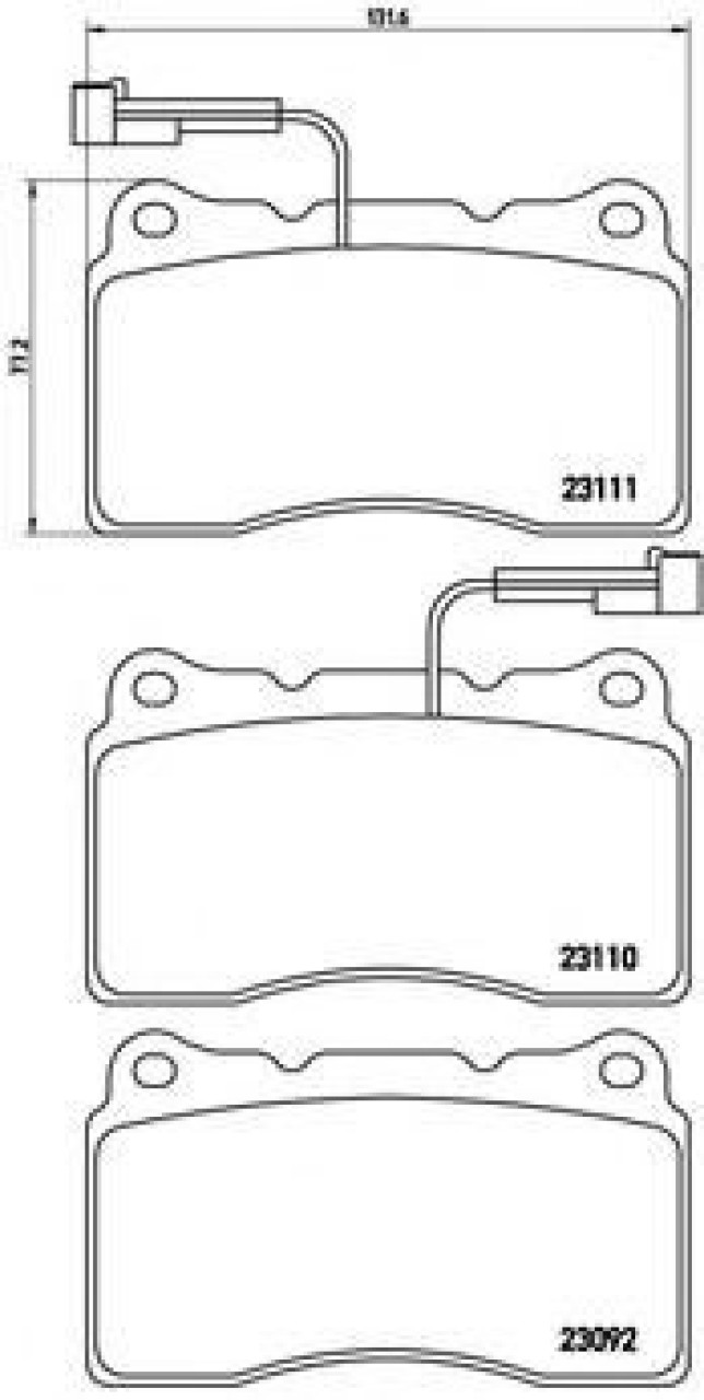 Set placute frana,frana disc VOLVO S60 I (2000 - 2010) BREMBO P 23 078 piesa NOUA