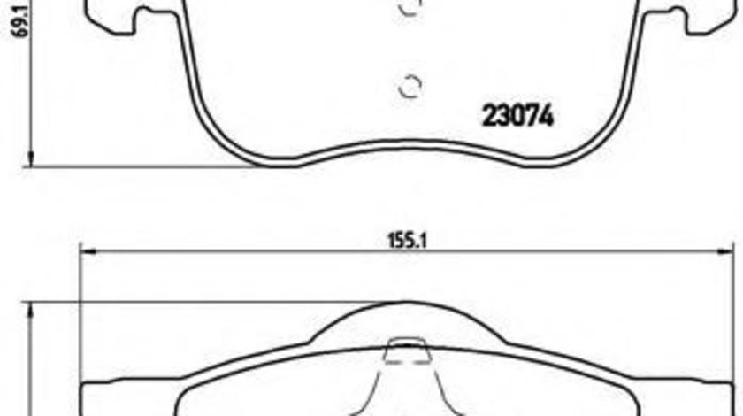 Set placute frana,frana disc VOLVO S60 I (2000 - 2010) BREMBO P 86 016 piesa NOUA