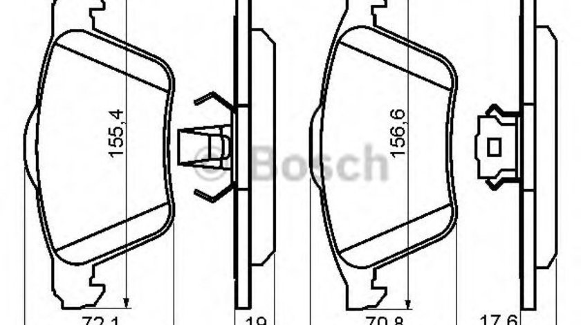 Set placute frana,frana disc VOLVO S60 I (2000 - 2010) BOSCH 0 986 494 158 piesa NOUA