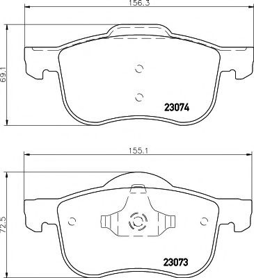 Set placute frana,frana disc VOLVO S60 I (2000 - 2010) TEXTAR 2307303 piesa NOUA