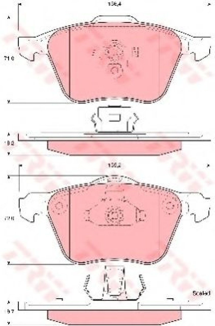 Set placute frana,frana disc VOLVO S80 I (TS, XY) (1998 - 2006) TRW GDB1576 piesa NOUA