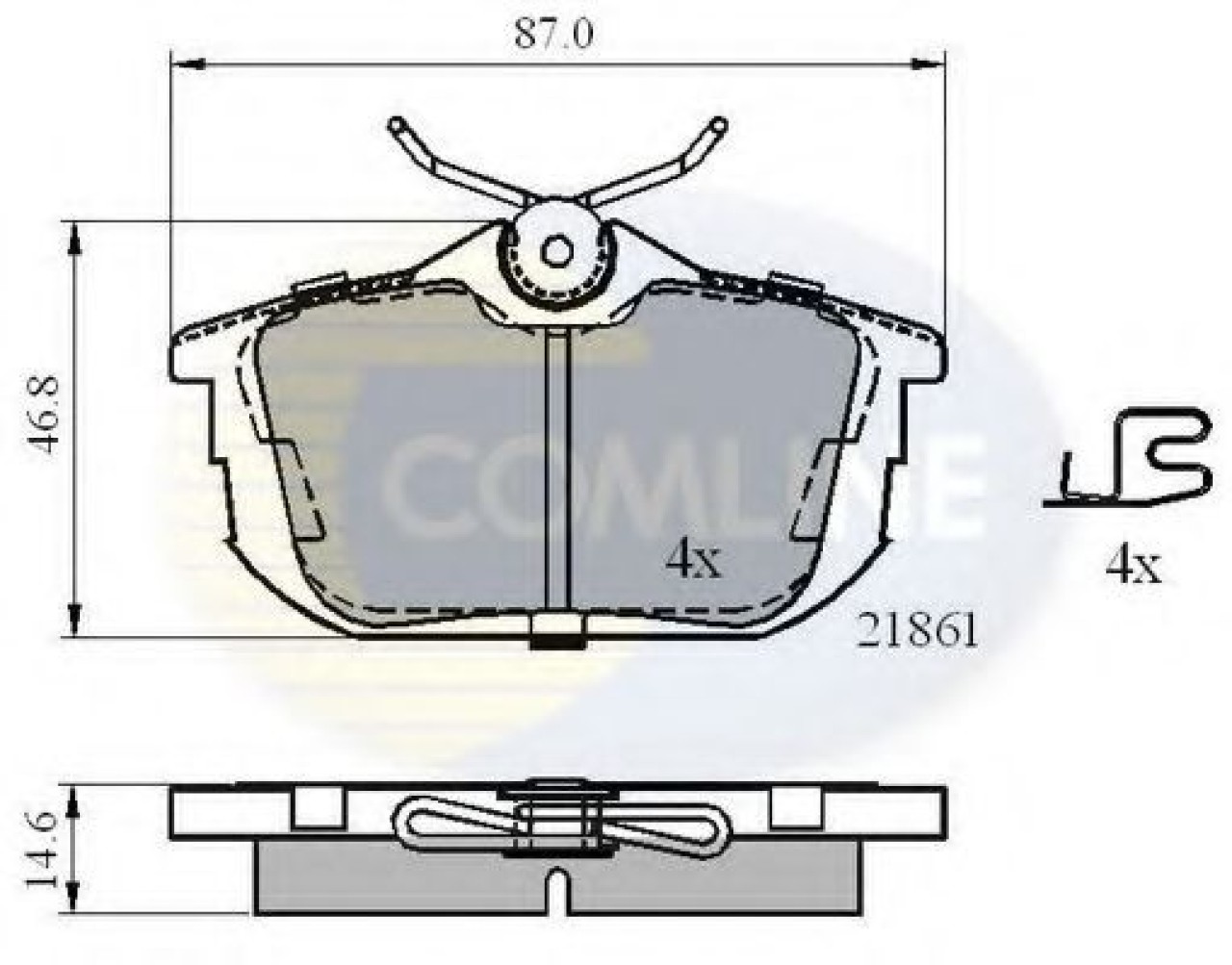Set placute frana,frana disc VOLVO V40 Combi (VW) (1995 - 2004) COMLINE CBP3945 piesa NOUA