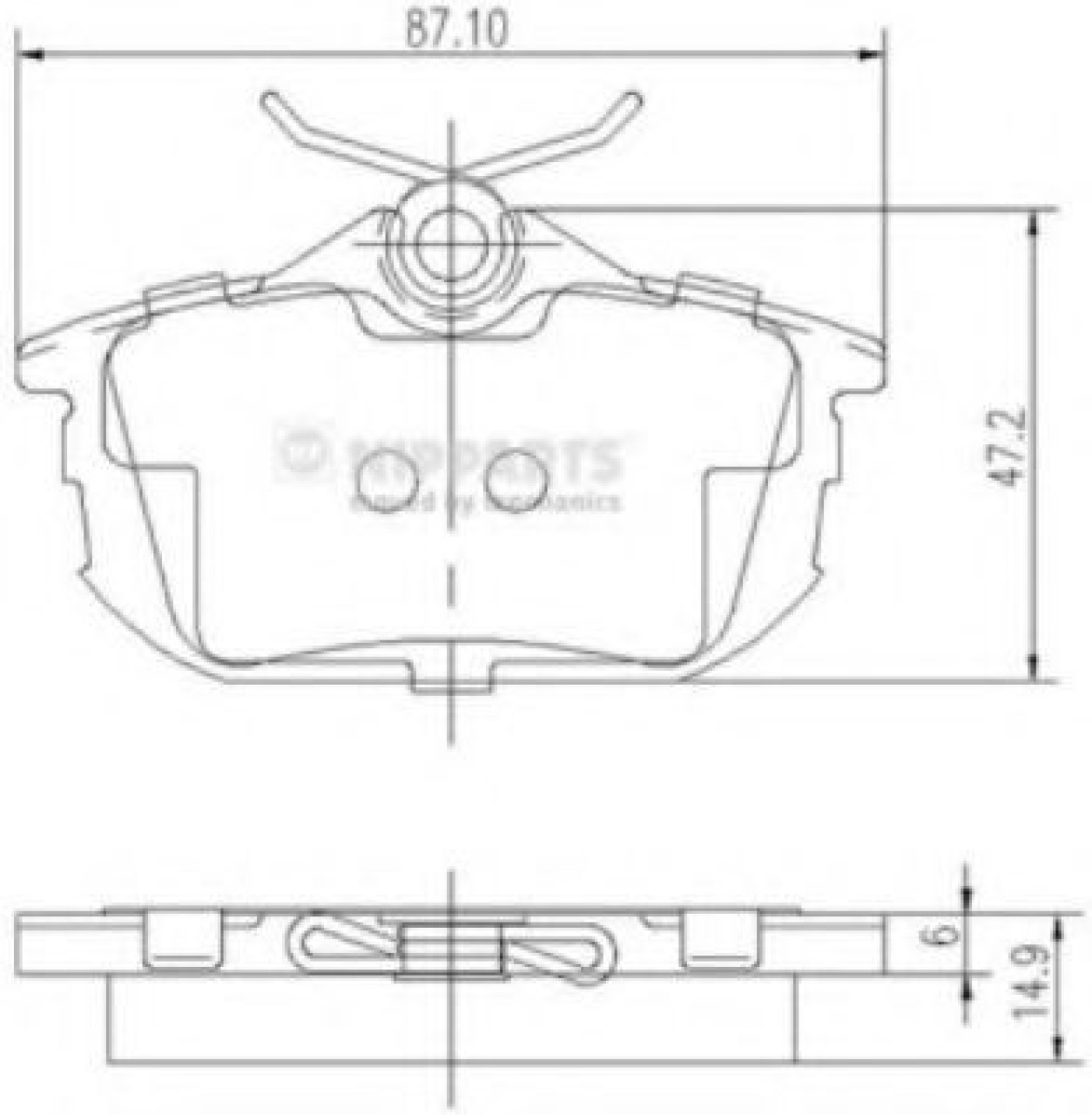 Set placute frana,frana disc VOLVO V40 Combi (VW) (1995 - 2004) NIPPARTS J3615012 piesa NOUA