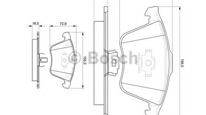 Set placute frana,frana disc VOLVO V40 Hatchback (2012 - 2016) BOSCH 0 986 494 077 piesa NOUA