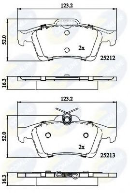 Set placute frana,frana disc VOLVO V40 Hatchback (2012 - 2016) COMLINE CBP01629 piesa NOUA
