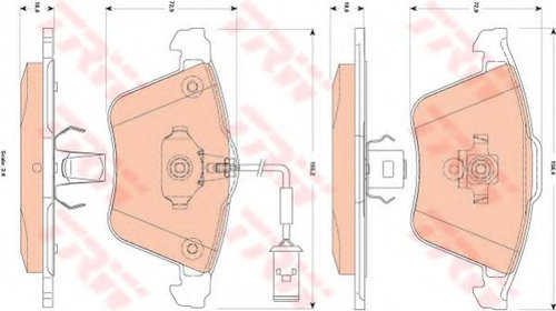 Set placute frana,frana disc VOLVO V50 (MW) (2004 - 2016) TRW GDB1832 piesa NOUA