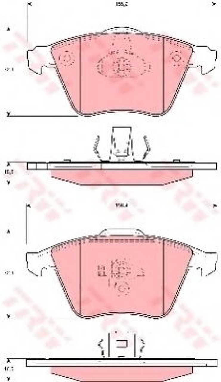 Set placute frana,frana disc VOLVO V50 (MW) (2004 - 2016) TRW GDB1607 piesa NOUA