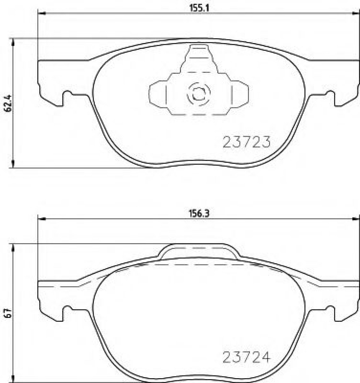 Set placute frana,frana disc VOLVO V50 (MW) (2004 - 2016) TEXTAR 2372301 piesa NOUA