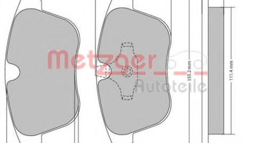 Set placute frana,frana disc VOLVO V60 (2010 - 2016) METZGER 1170035 piesa NOUA