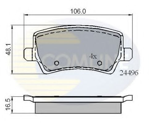 Set placute frana,frana disc VOLVO V60 (2010 - 2016) COMLINE CBP01613 piesa NOUA