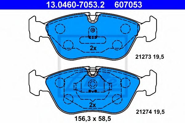 Set placute frana,frana disc VOLVO V70 I (LV) (1996 - 2000) ATE 13.0460-7053.2 piesa NOUA