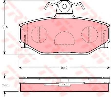 Set placute frana,frana disc VOLVO V70 I (LV) (1996 - 2000) TRW GDB1377 piesa NOUA