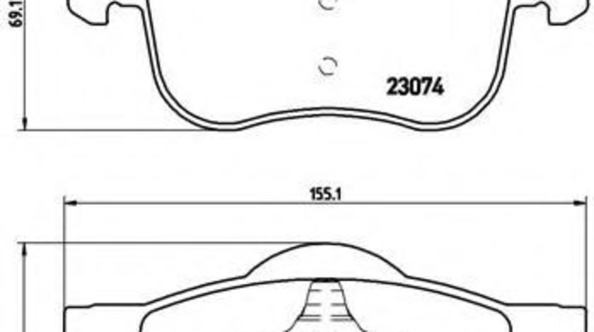 Set placute frana,frana disc VOLVO V70 II (SW) (2000 - 2007) BREMBO P 86 020 piesa NOUA