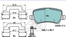 Set placute frana,frana disc VOLVO V70 III (BW) (2...