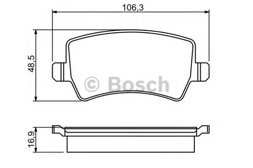 Set placute frana,frana disc VOLVO XC60 (2008 - 2016) BOSCH 0 986 494 248 piesa NOUA