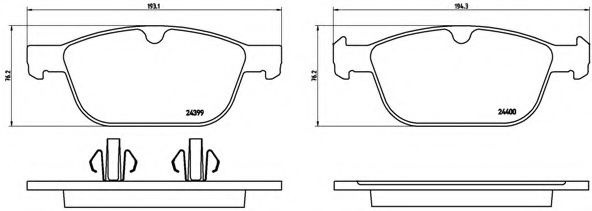 Set placute frana,frana disc VOLVO XC60 (2008 - 2016) BREMBO P 86 023 piesa NOUA