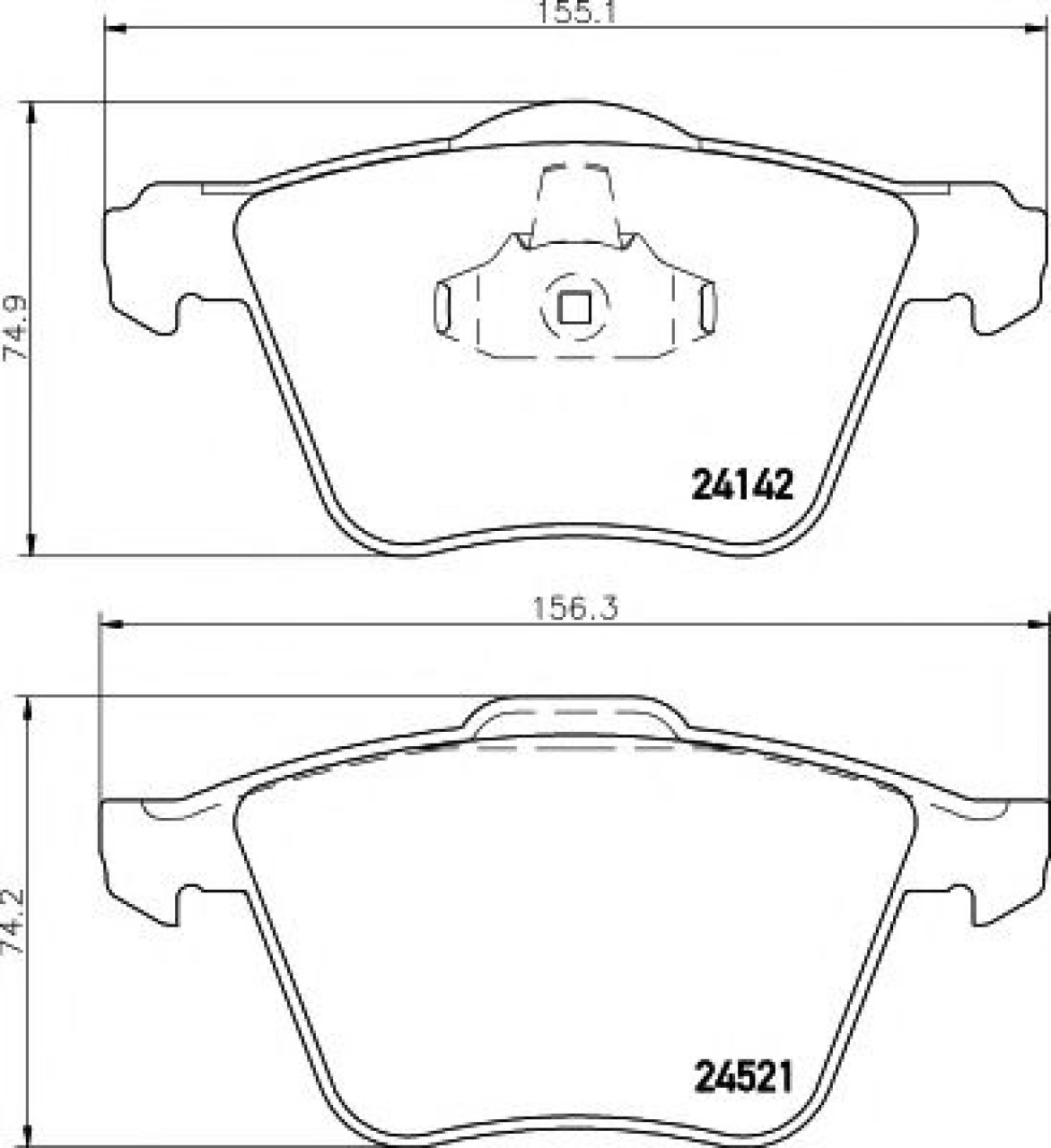 Set placute frana,frana disc VOLVO XC70 II (2007 - 2016) TEXTAR 2414201 piesa NOUA