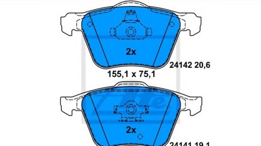 Set placute frana,frana disc VOLVO XC90 I (2002 - 2016) ATE 13.0460-7188.2 piesa NOUA