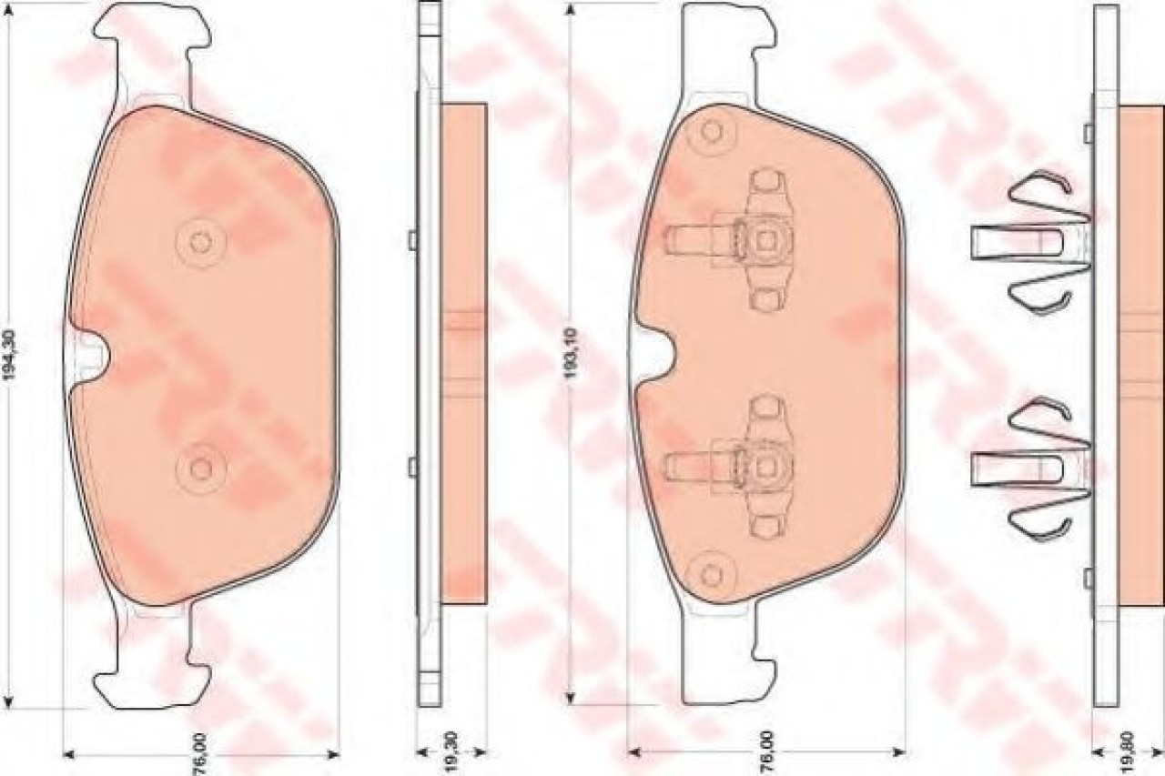 Set placute frana,frana disc VOLVO XC90 I (2002 - 2016) TRW GDB1821 piesa NOUA