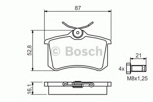 Set placute frana,frana disc VW BEETLE (5C1) (2011 - 2016) BOSCH 0 986 494 399 piesa NOUA