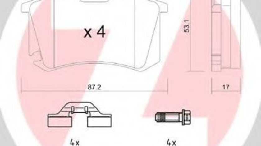 Set placute frana,frana disc VW BORA (1J2) (1998 - 2005) ZIMMERMANN 23554.170.3 piesa NOUA