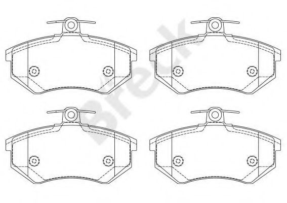 Set placute frana,frana disc VW CADDY II Combi (9K9B) (1995 - 2004) Break 20669 00 701 00 piesa NOUA