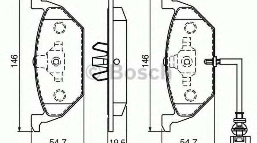 Set placute frana,frana disc VW CADDY III Combi (2KB, 2KJ, 2CB, 2CJ) (2004 - 2016) BOSCH 0 986 494 019 piesa NOUA