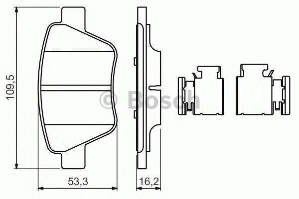 Set placute frana,frana disc VW CADDY III Combi (2KB, 2KJ, 2CB, 2CJ) (2004 - 2016) BOSCH 0 986 494 643 piesa NOUA